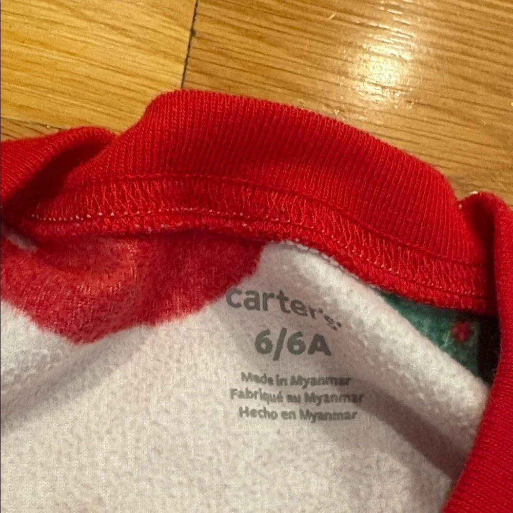 Carter's Red and Green Holiday Footie